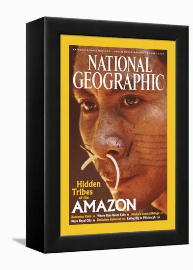 Cover of the August, 2003 National Geographic Magazine-Nicolas Reynard-Framed Premier Image Canvas