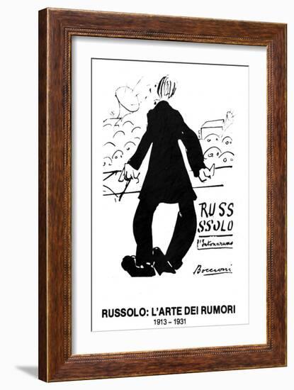 Cover of the Book for Russolo's Futurist Concert  L'arte Dei Rumori  Designed by Umberto Boccioni.-Umberto Boccioni-Framed Giclee Print