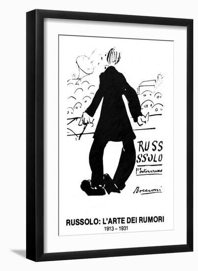 Cover of the Book for Russolo's Futurist Concert  L'arte Dei Rumori  Designed by Umberto Boccioni.-Umberto Boccioni-Framed Giclee Print