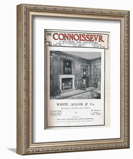 Cover of The Connoisseur, April 1921-Unknown-Framed Giclee Print