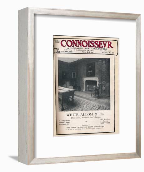 Cover of The Connoisseur, January 1921-Unknown-Framed Giclee Print