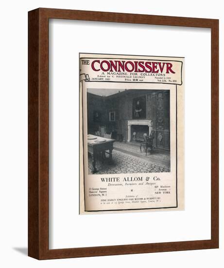Cover of The Connoisseur, January 1921-Unknown-Framed Giclee Print