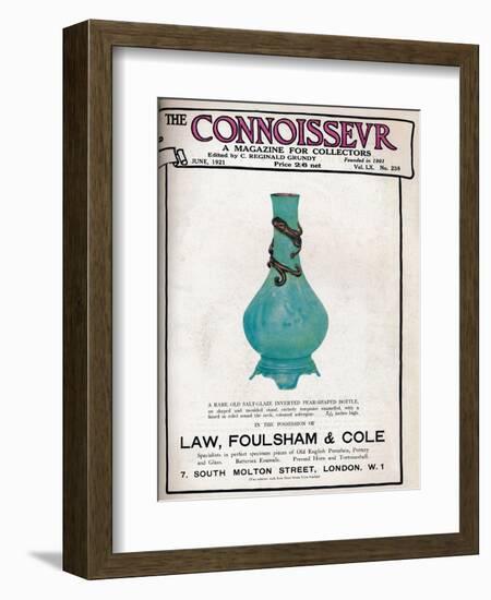 Cover of The Connoisseur, June 1921-Unknown-Framed Giclee Print