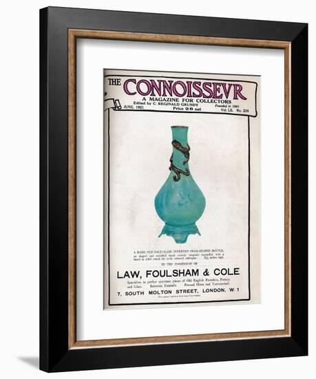 Cover of The Connoisseur, June 1921-Unknown-Framed Giclee Print