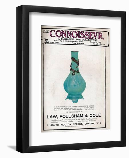 Cover of The Connoisseur, June 1921-Unknown-Framed Giclee Print