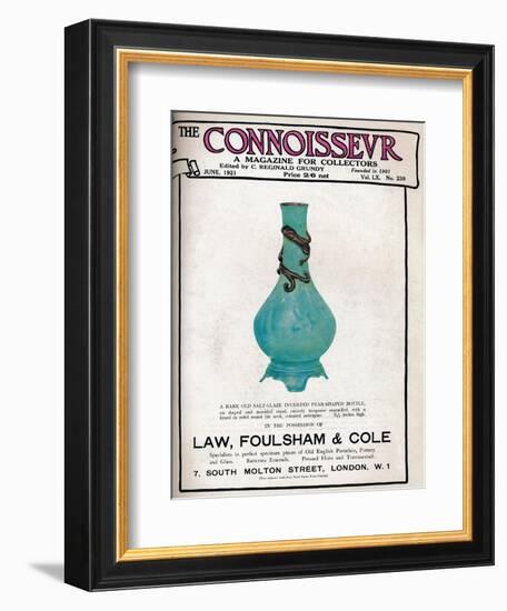 Cover of The Connoisseur, June 1921-Unknown-Framed Giclee Print