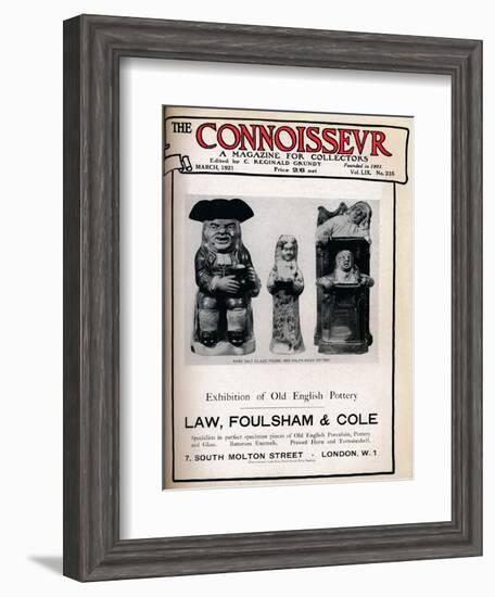 Cover of The Connoisseur, March 1921-Unknown-Framed Giclee Print