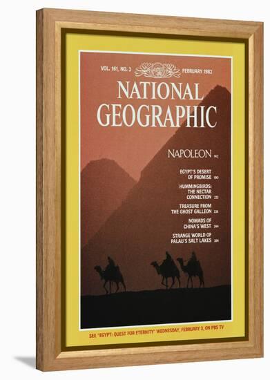 Cover of the February, 1982 National Geographic Magazine-Gordon Gahan-Framed Premier Image Canvas