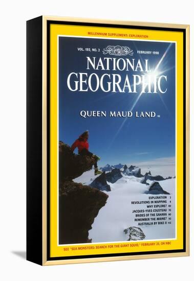 Cover of the February, 1998 National Geographic Magazine-Gordon Wiltsie-Framed Premier Image Canvas