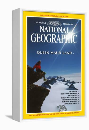 Cover of the February, 1998 National Geographic Magazine-Gordon Wiltsie-Framed Premier Image Canvas