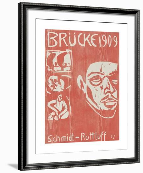 Cover of the Fourth Yearbook of the Artist Group the Brucke-Ernst Ludwig Kirchner-Framed Premium Giclee Print