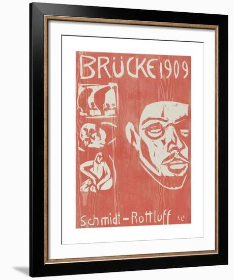 Cover of the Fourth Yearbook of the Artist Group the Brucke-Ernst Ludwig Kirchner-Framed Premium Giclee Print