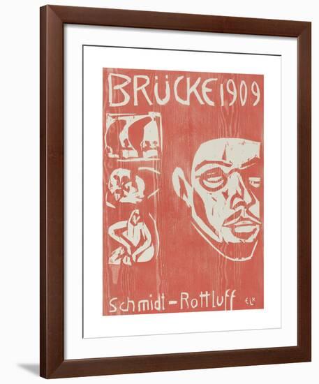 Cover of the Fourth Yearbook of the Artist Group the Brucke-Ernst Ludwig Kirchner-Framed Premium Giclee Print