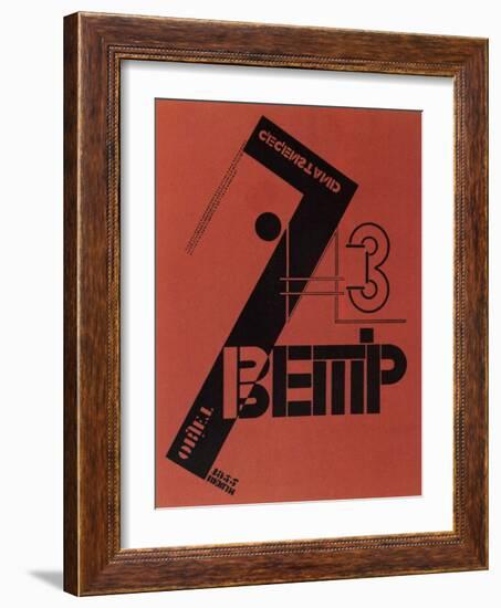 Cover of the Magazine Wjeschtsch/Objekt/Gegenstand, 1922-Lazar Markovich Lissitzky-Framed Giclee Print