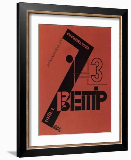 Cover of the Magazine Wjeschtsch/Objekt/Gegenstand, 1922-Lazar Markovich Lissitzky-Framed Giclee Print