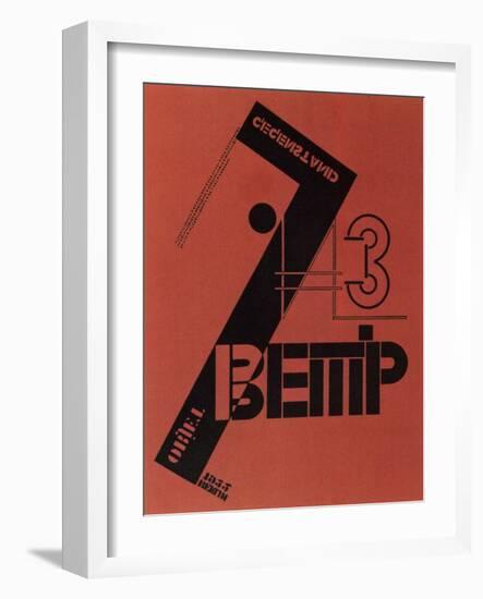 Cover of the Magazine Wjeschtsch/Objekt/Gegenstand, 1922-Lazar Markovich Lissitzky-Framed Giclee Print