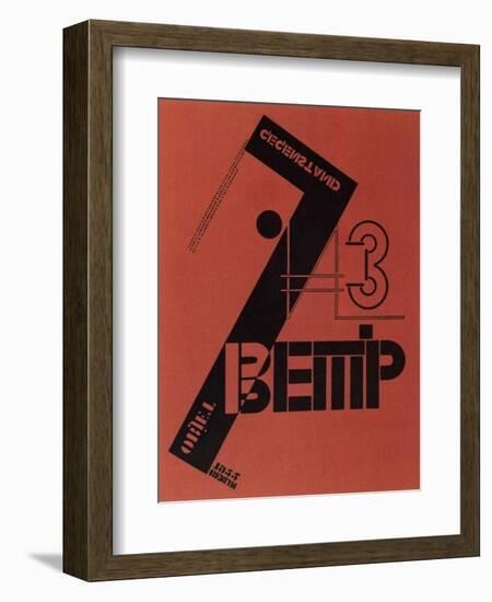 Cover of the Magazine Wjeschtsch/Objekt/Gegenstand, 1922-Lazar Markovich Lissitzky-Framed Giclee Print