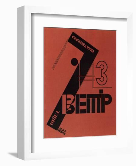 Cover of the Magazine Wjeschtsch/Objekt/Gegenstand, 1922-Lazar Markovich Lissitzky-Framed Giclee Print