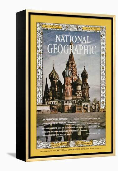 Cover of the March, 1966 National Geographic Magazine-Dean Conger-Framed Premier Image Canvas