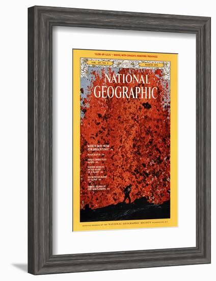 Cover of the March, 1975 National Geographic Magazine-Robert Madden-Framed Photographic Print