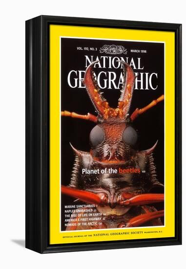 Cover of the March, 1998 National Geographic Magazine-Mark W. Moffett-Framed Premier Image Canvas