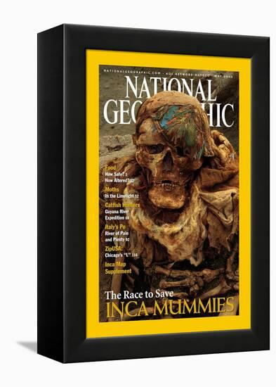 Cover of the May, 2002 National Geographic Magazine-Ira Block-Framed Premier Image Canvas