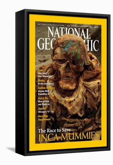 Cover of the May, 2002 National Geographic Magazine-Ira Block-Framed Premier Image Canvas