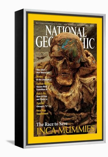 Cover of the May, 2002 National Geographic Magazine-Ira Block-Framed Premier Image Canvas