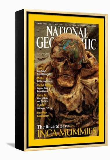 Cover of the May, 2002 National Geographic Magazine-Ira Block-Framed Premier Image Canvas