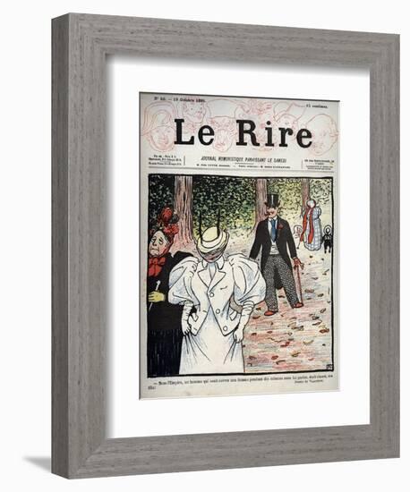 Cover of the newspaper Le Rire, n°50, October 10, 1895-Felix Edouard Vallotton-Framed Giclee Print