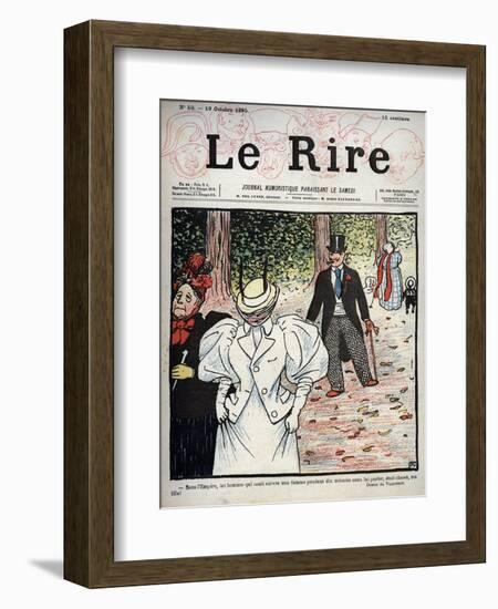 Cover of the newspaper Le Rire, n°50, October 10, 1895-Felix Edouard Vallotton-Framed Giclee Print