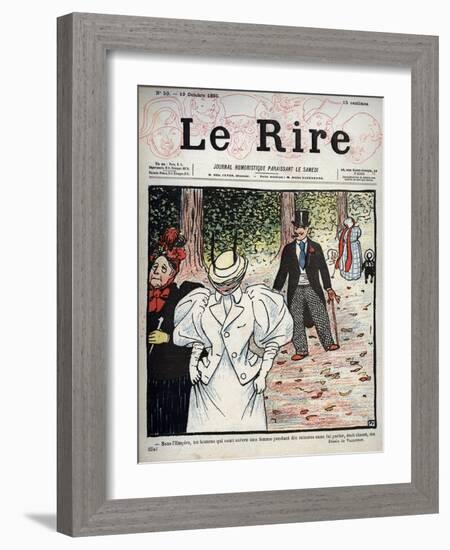 Cover of the newspaper Le Rire, n°50, October 10, 1895-Felix Edouard Vallotton-Framed Giclee Print