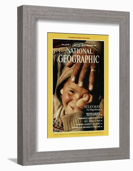 Cover of the November, 1987 National Geographic Magazine-James L. Stanfield-Framed Photographic Print