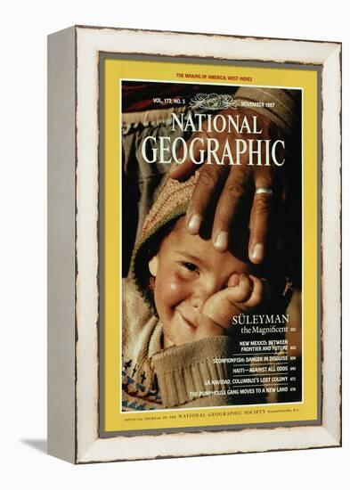 Cover of the November, 1987 National Geographic Magazine-James L. Stanfield-Framed Premier Image Canvas