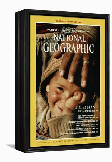 Cover of the November, 1987 National Geographic Magazine-James L. Stanfield-Framed Premier Image Canvas