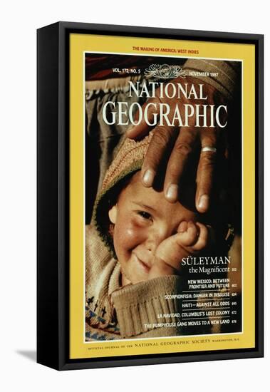 Cover of the November, 1987 National Geographic Magazine-James L. Stanfield-Framed Premier Image Canvas