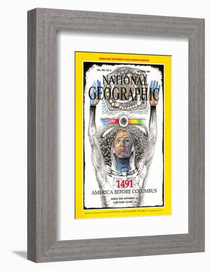 Cover of the October, 1991 National Geographic Magazine-Jack Unruh-Framed Photographic Print