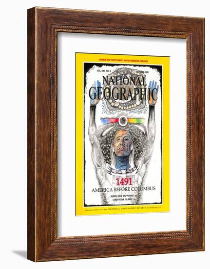 Cover of the October, 1991 National Geographic Magazine-Jack Unruh-Framed Photographic Print