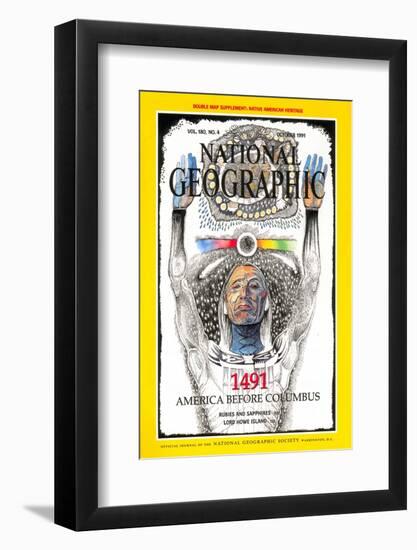 Cover of the October, 1991 National Geographic Magazine-Jack Unruh-Framed Photographic Print