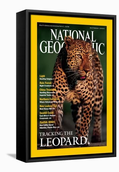 Cover of the October, 2001 National Geographic Magazine-Kim Wolhuter-Framed Premier Image Canvas