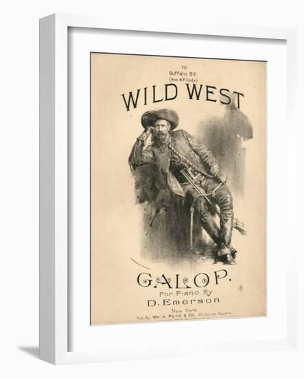 Cover of the Score Sheet for 'Wild West Galop', 1888-null-Framed Giclee Print