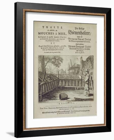 Cover of 'Traite Des Abeilles, Ou Mouches a Miel...' Printed in French and German-Dutch-Framed Giclee Print