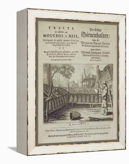 Cover of 'Traite Des Abeilles, Ou Mouches a Miel...' Printed in French and German-Dutch-Framed Premier Image Canvas