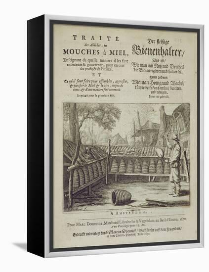 Cover of 'Traite Des Abeilles, Ou Mouches a Miel...' Printed in French and German-Dutch-Framed Premier Image Canvas