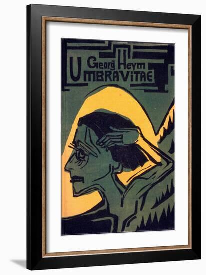 Cover of 'Umbra Vitae' by Georg Heym, Published 1924 (Woodcut)-Ernst Ludwig Kirchner-Framed Giclee Print