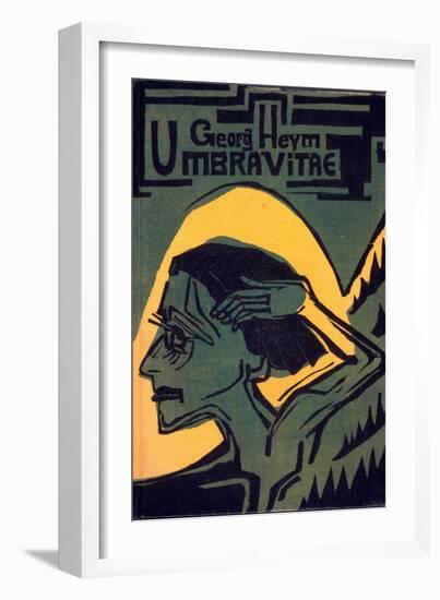 Cover of 'Umbra Vitae' by Georg Heym, Published 1924 (Woodcut)-Ernst Ludwig Kirchner-Framed Giclee Print