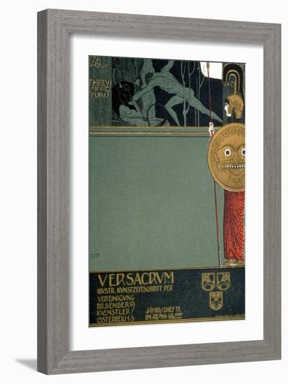 Cover of Ver Sacrum, the Journal of the Viennese Secession, of Theseus and the Minotaur-Gustav Klimt-Framed Giclee Print