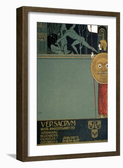 Cover of Ver Sacrum, the Journal of the Viennese Secession, of Theseus and the Minotaur-Gustav Klimt-Framed Giclee Print