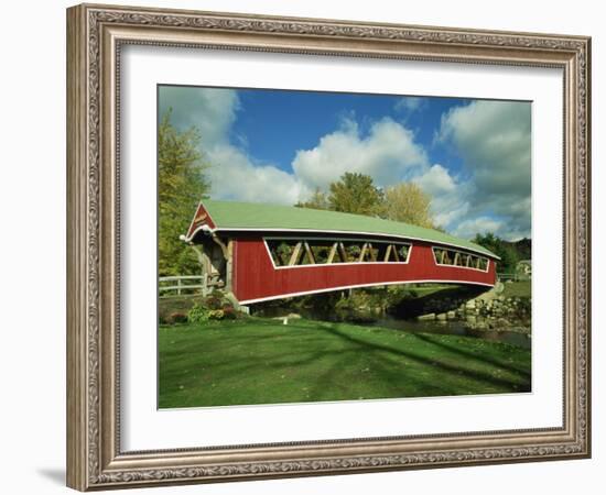 Covered Bridge at Conway, New Hampshire, New England, United States of America, North America-null-Framed Photographic Print