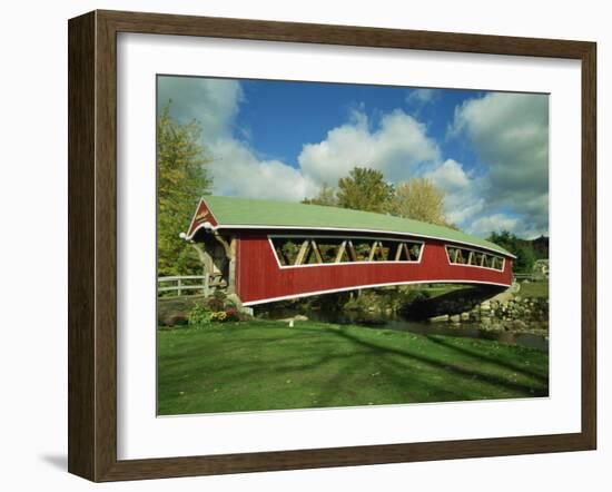 Covered Bridge at Conway, New Hampshire, New England, United States of America, North America-null-Framed Photographic Print